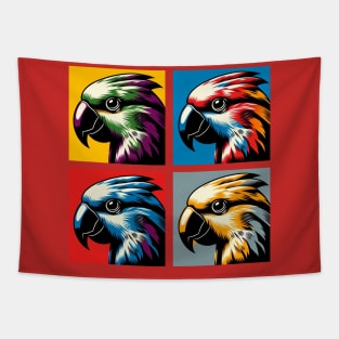 Pop Moluccan Eclectus Art - Cool Birds Tapestry