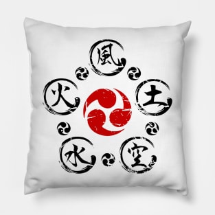 The Book of Five Rings (Crest V.3) RED BLACK Pillow