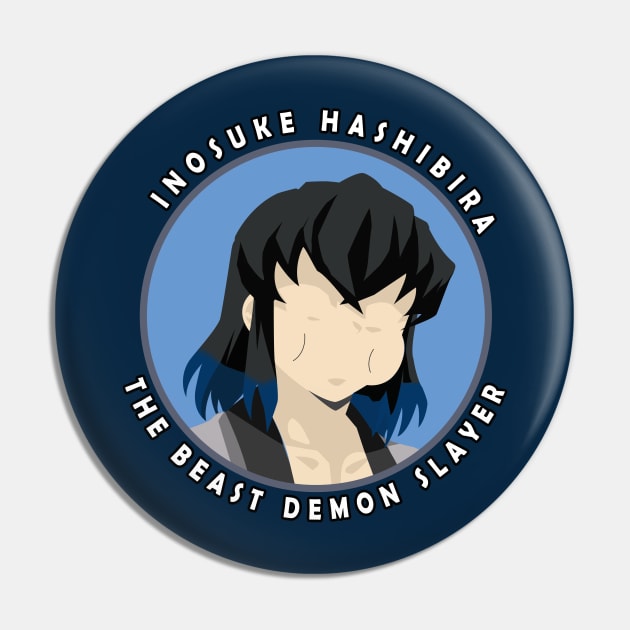 Inosuke Hashibira Minimalist Pin by LotusBlue77