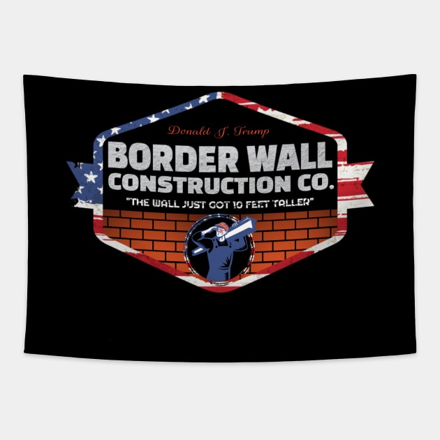 Border Wall Construction Co Patriotic Tapestry by KimLeex