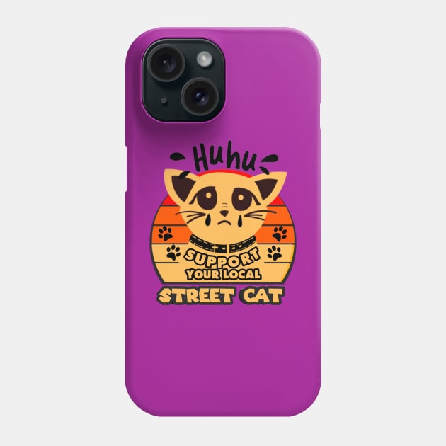 Street Cat Phone Case by Jans Store Custom