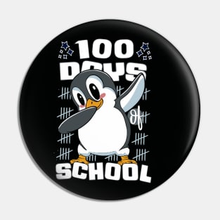 100 Days of school featuring a Dabbing Penguin #3 Pin