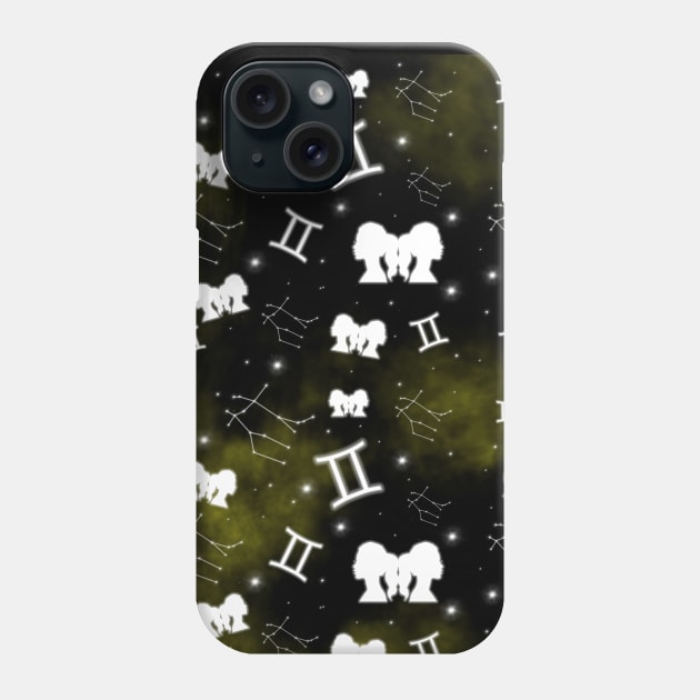 Gemini Constellation Pattern Phone Case by WiseWitch