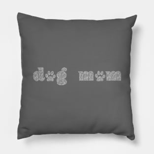 Dog Mom Silver Glitter Pillow