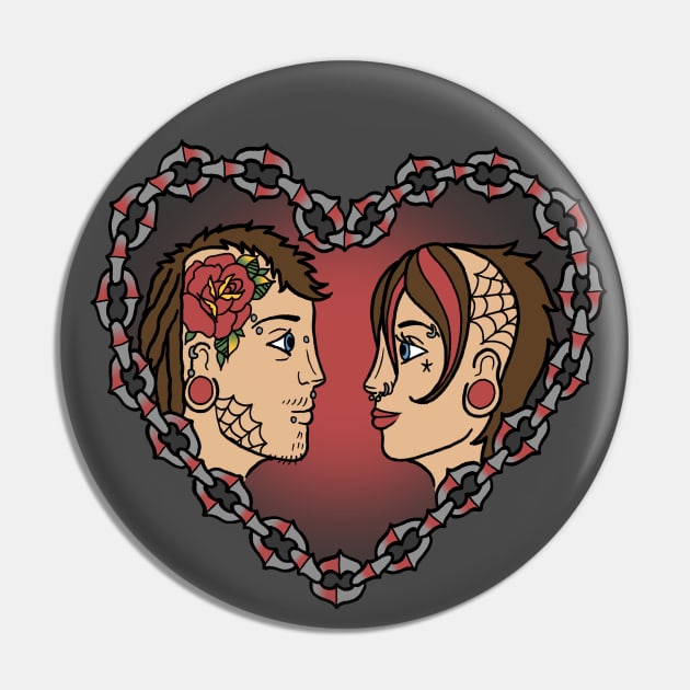 Punk Love Pin by Tylos