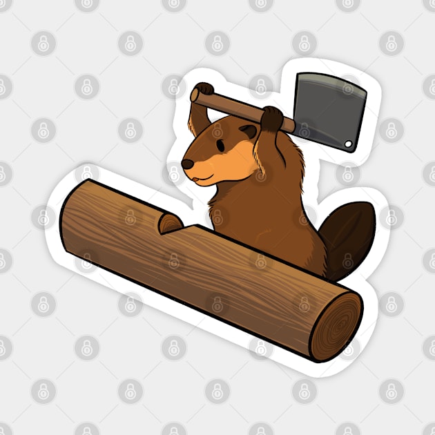 Beaver Magnet by DeguArts