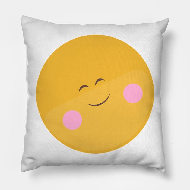 Smile face, happy cartoon character Pillow by KINKDesign