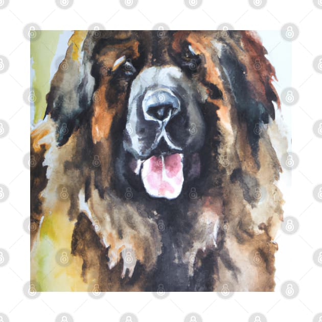 Leonberger Watercolor - Dog Lovers by Edd Paint Something