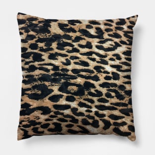 1980s retro girly  safari animal print leopard pattern Pillow