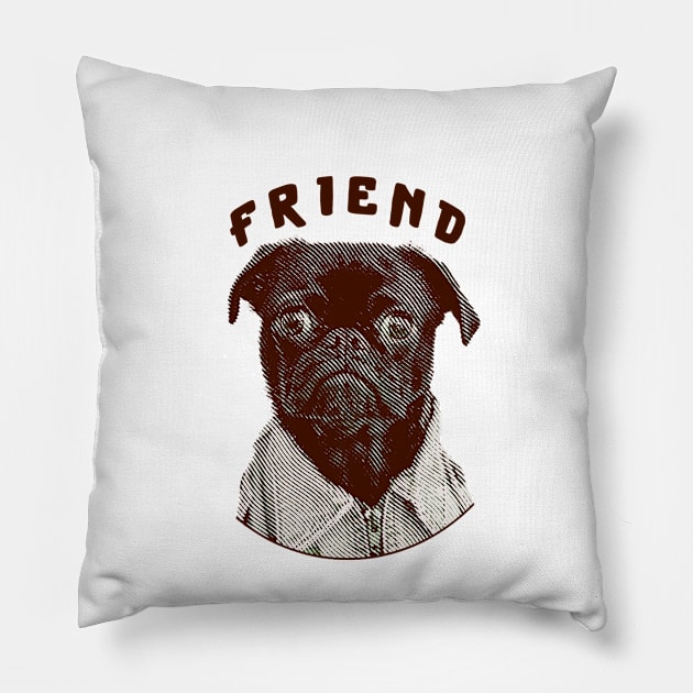 Dog Friend Pillow by aalfndi