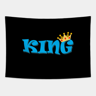 King With Gold Crown Tapestry