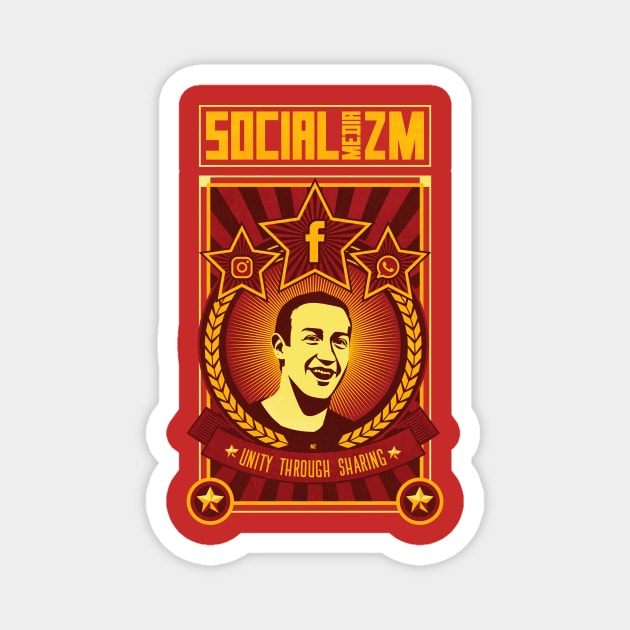 Social Media Socialism Magnet by Daribo