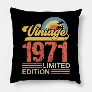 Retro vintage 1971 limited edition Pillow