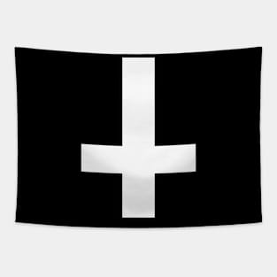 Satanic goth cross symbol Tapestry