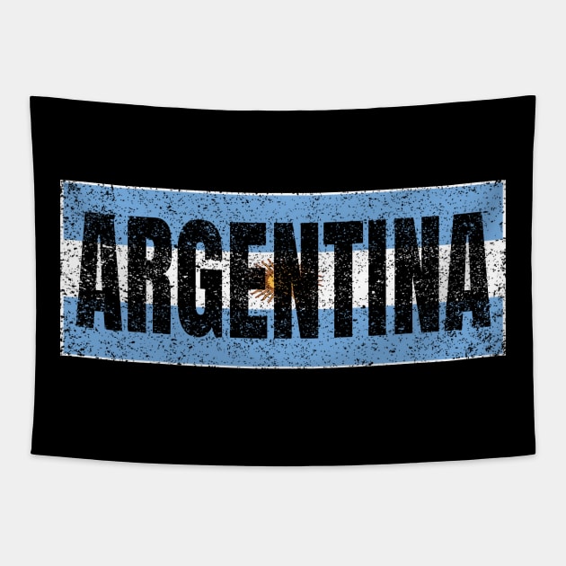 Argentinian Flag Vintage Argentina Country Gift Tapestry by Grabitees