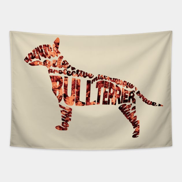 Bull Terrier Tapestry by inspirowl