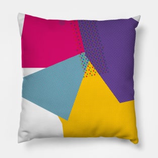 Geometric abstract pop colors dot Pillow