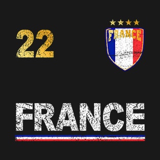 France Soccer Fans Jersey French Flag Football Lovers T-Shirt