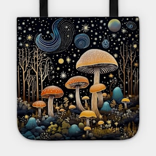 Starry Night Magic Mushroom Tote