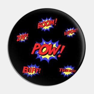 Comic book sounds Pin