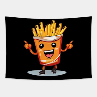 kawaii french fries T-Shirt cute ,potatofood Tapestry