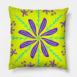 Flower on Yellow Pillow