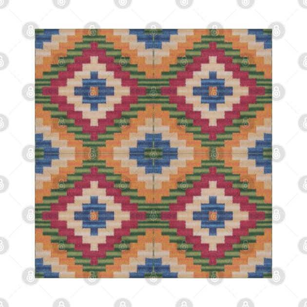 Kilim ,, Navajo , Aztec , Southwest Digitized Pattern by justrachna