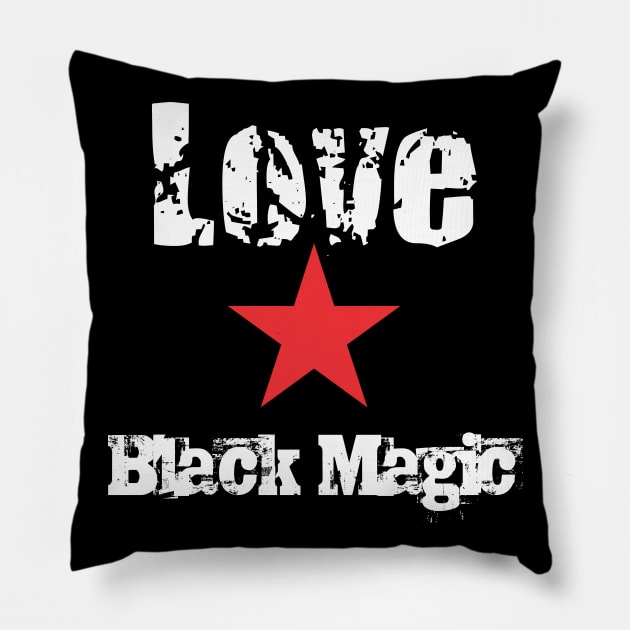 Love Black Magic Star Pillow by BlueLook