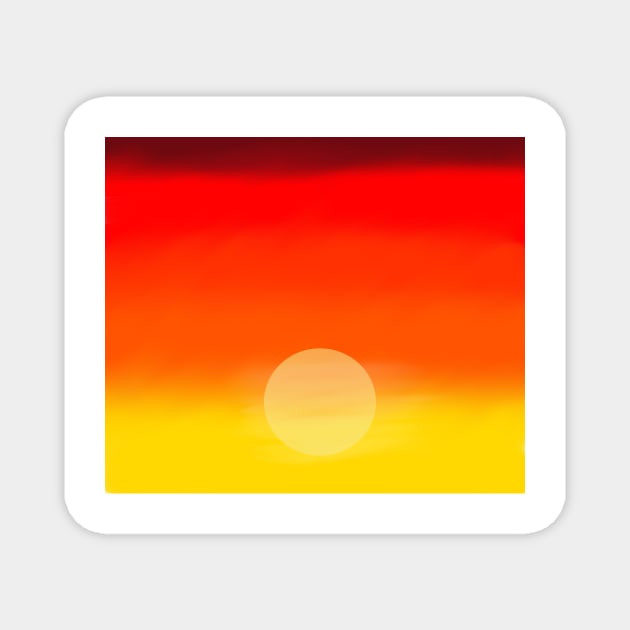 Hazy Sunset Magnet by Aesir_Artwork