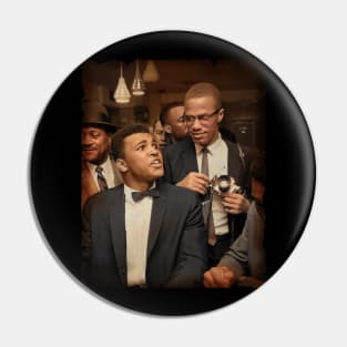 Malcom X & Muhammad Ali Pin