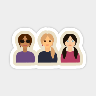 Three girls with different hair colors Magnet