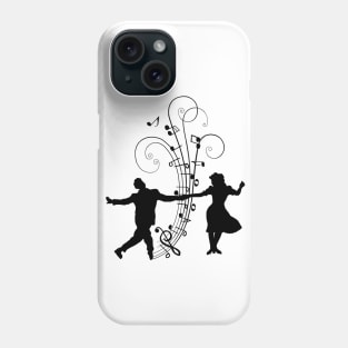 1940s Swing Dancers Music Silhouettes Phone Case