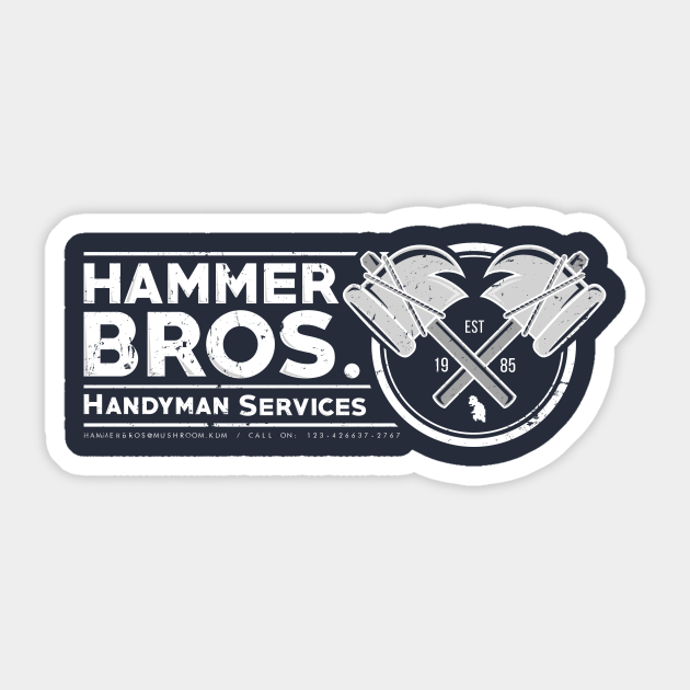 Hammer Bros Diy Sevices Super Mario Aufkleber Teepublic De