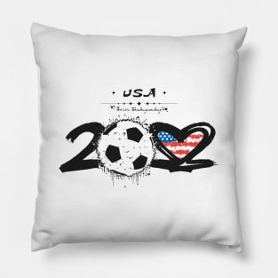 USA World Cup 2022, US Soccer American Flag Soccer Team 2022 Pillow