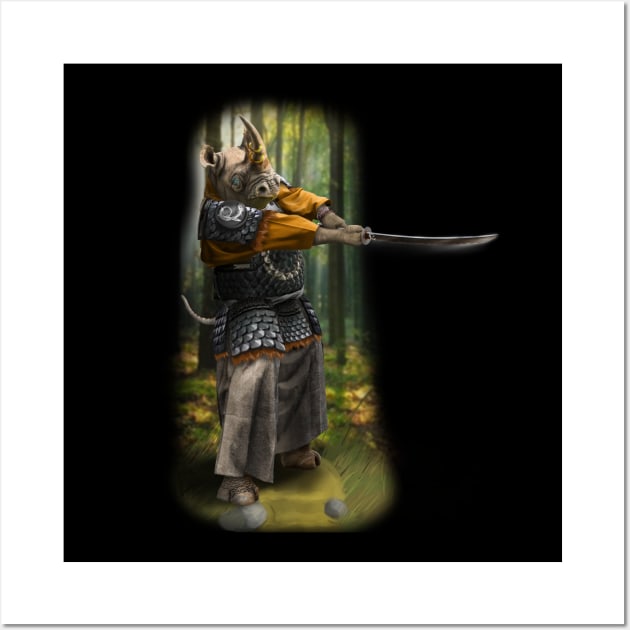 Exclusive Hand Drawn Samurai Rhino | Samurai Collection Item-10 (Rhino ...