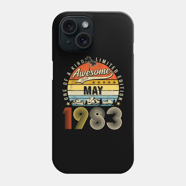 Awesome Since May 1983 Vintage 40th Birthday Phone Case by Gearlds Leonia
