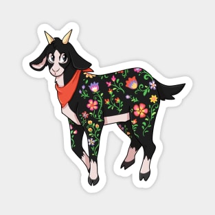 Flower Goat Magnet