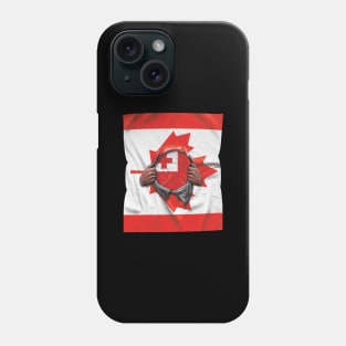 Tonga Flag Canadian Flag Ripped - Gift for Togan From Tonga Phone Case