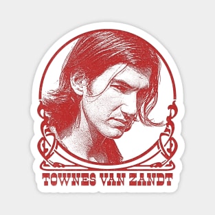 Townes Van Zandt // Retro Faded Style Design Magnet