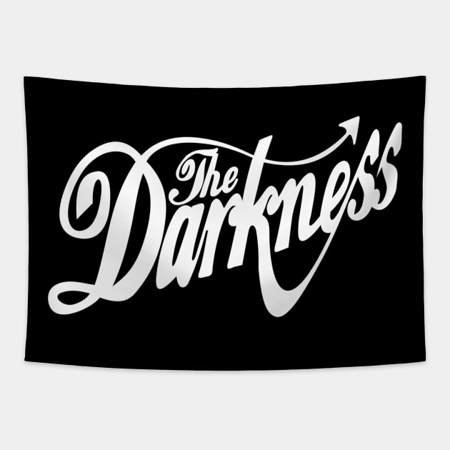 The Darkness Band White Text Tapestry by KAM Std