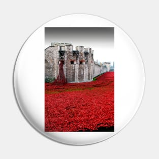 Tower of London Red Poppy Poppies Pin
