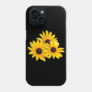 Black Eyed Susans - Trio of Black-Eyed Susans Phone Case