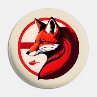 Retro Red Fox Pin