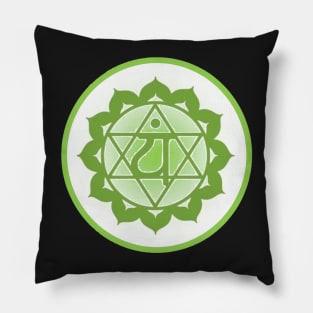 Love is key to all Heart Chakra- Dark Grey Pillow