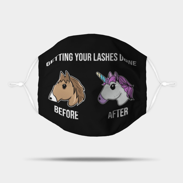 Eyelash Artist Unicorn Lash Lady Cosmetologist Eyelash Artist Mask Teepublic