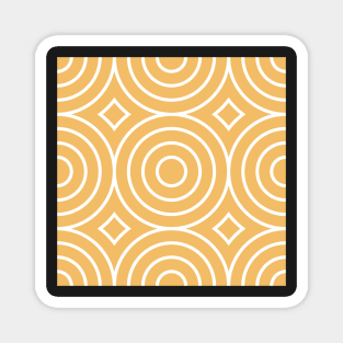 Pumpkin Orange Circle Pattern Magnet