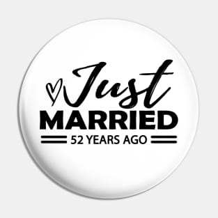 52th Wedding Anniversary - 52 years anniversary Pin