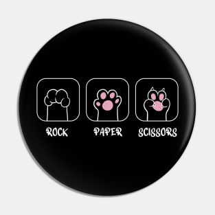 Rock Paper Scissors Cat Paws Pin