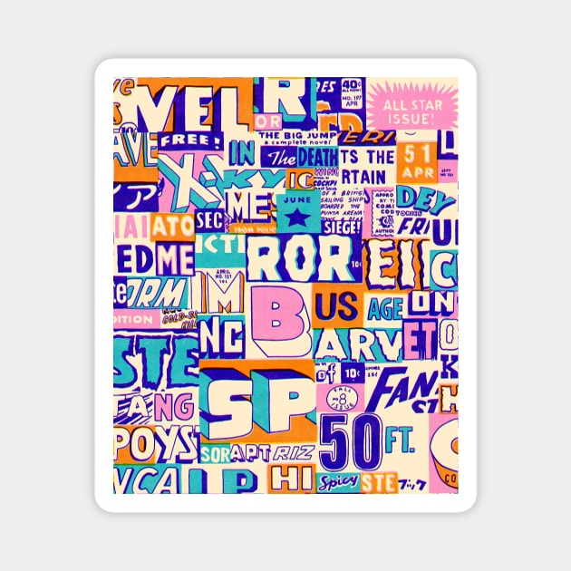 Issues pattern - Collage - Magnet | TeePublic