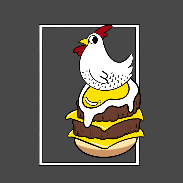 Chicken and egg burger by Cuteful